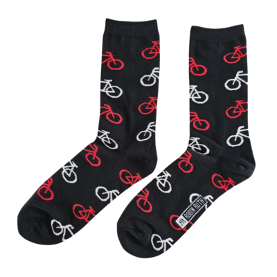 Holland sokken Herensokken - Fietsen -  Zwart - wit en rode fietsen