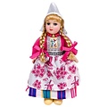 Typisch Hollands Doll - Pink - Holland Girl 20 cm - in Transparent gift packaging