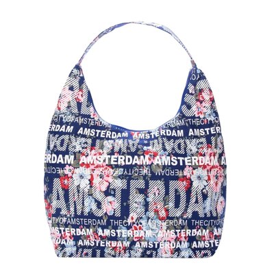 Robin Ruth Fashion Large shoulder bag Bag Amsterdam - Blue - Flowers