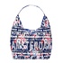 Robin Ruth Fashion Grote schoudertas Tas Amsterdam - Blauw - Bloemen