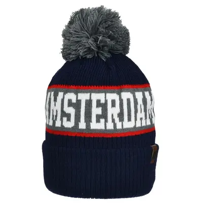 Typisch Hollands Korte Muts Amsterdam Blauw met Amsterdam patch