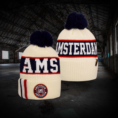 Typisch Hollands Korte Muts Amsterdam Wit met Amsterdam patch