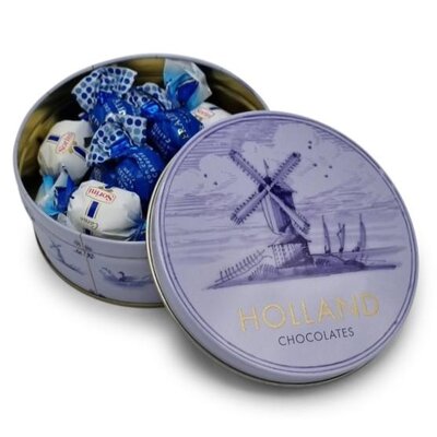 Typisch Hollands Delfts blauw-Holland blik (chocolade)