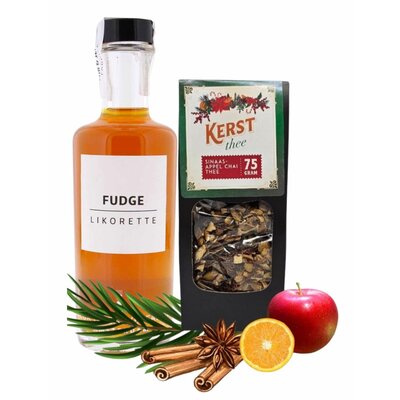 Typisch Hollands Weihnachtsgeschenkset Fudge Likorette & Christmas Tea Winter Blend