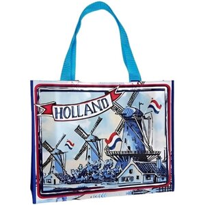 Typisch Hollands Luxus-Shopper Holland - Windmühle - Rot-Weiß-Blau