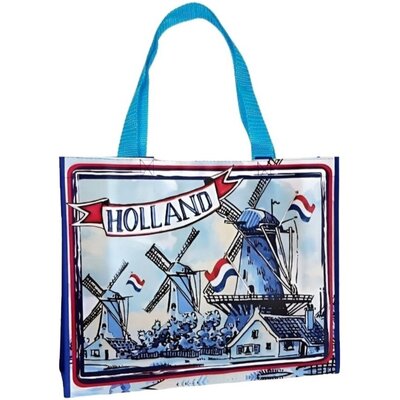 Typisch Hollands Luxe Shopper Holland - Molen - Rood-Wit Blauw