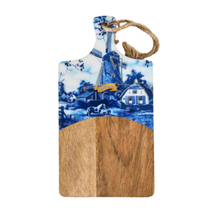 Ter Steege souvenirs Cheese board Mill horse blue 25x13cm