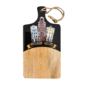 Typisch Hollands Cheese board Canal Houses black 25x13cm