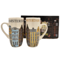 Ter Steege souvenirs Geschenkset mit 2 Kaffeetassen - Amsterdam