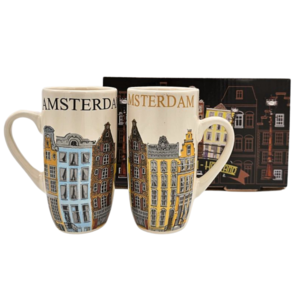 Ter Steege souvenirs Geschenkset mit 2 Kaffeetassen - Amsterdam
