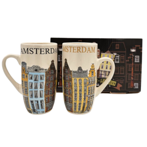Typisch Hollands Gift set of 2 coffee cups - Amsterdam