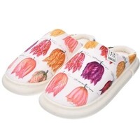 Robin Ruth Women's slippers - White with Tulips size 40-41