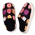 Robin Ruth Women's slippers - Black with Tulips size 38-39