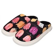 Robin Ruth Women's slippers - Black with Tulips size 38-39