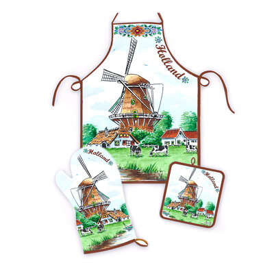 Matix Kitchen set Dutch mill landscape