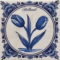 TTD Gifts Napkins Delft blue with tulips - Holland