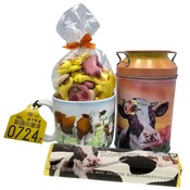 www.typisch-hollands-geschenkpakket.nl Gift package cows - Wiebe van der Zee (milk can) - Fruit cows