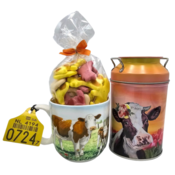www.typisch-hollands-geschenkpakket.nl Cadeaupakket koeien - Wiebe van der Zee (melkbus) -Fruitkoeien