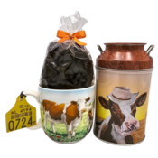 www.typisch-hollands-geschenkpakket.nl Gift package cows - Wiebe van der Zee (milk kiss) - Salt