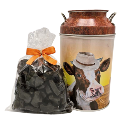 www.typisch-hollands-geschenkpakket.nl Gift package cows - Wiebe van der Zee (milk kiss) - Salt