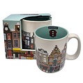 Typisch Hollands Große Kaffee- und Teetasse in Geschenkbox – Canal Houses – Mehrfarbig