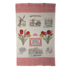 Typisch Hollands Kitchen towel - Amsterdam Red-White - Facade Houses