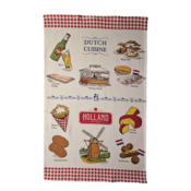 Typisch Hollands Kitchen towel - Holland Red-White - Windmills & Icons