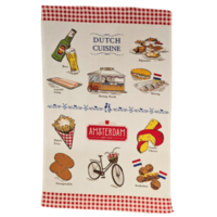 Typisch Hollands Küchentuch - Amsterdam Rot-Weißes Fahrrad