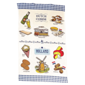 Typisch Hollands Kitchen towel - Holland Blue-White - Windmills & Icons