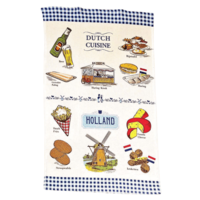 Typisch Hollands Kitchen towel - Holland Blue-White - Windmills & Icons
