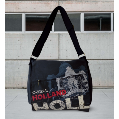 Robin Ruth Fashion Große Holland Postman Bag - Schwarz-Anthrazit