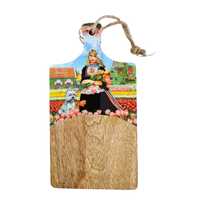 Typisch Hollands Cheese board Tulip girl color 25x13cm