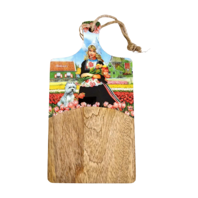 Typisch Hollands Cheese board Tulip girl color 25x13cm