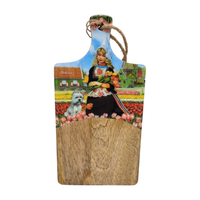 Ter Steege souvenirs Käsebrett Tulip Girl Farbe 25x13cm
