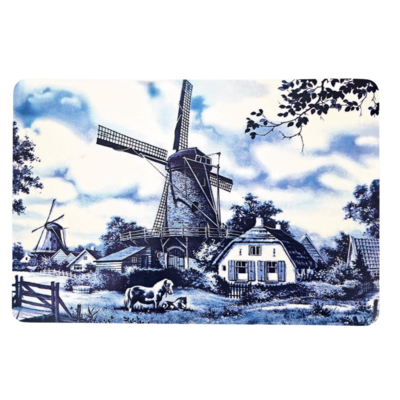 Ter Steege souvenirs Traditionelles Tischset - Molen Holland (Delfter Blau)
