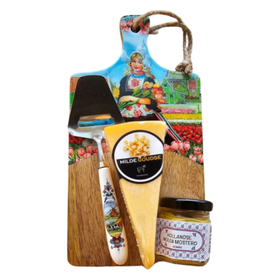 Typisch Hollands Cheese gift - Wooden cheese board - Holland