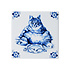 Heinen Delftware Luxury coasters - Earthenware - Lazy cats