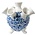Heinen Delfts blauw Delft blue tulip vase on legs - Floral motif