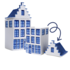 Heinen Delfts blauw Delft Blue canal house storage jar