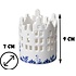 Heinen Delfts blauw Tealight holder - Facade houses - Small