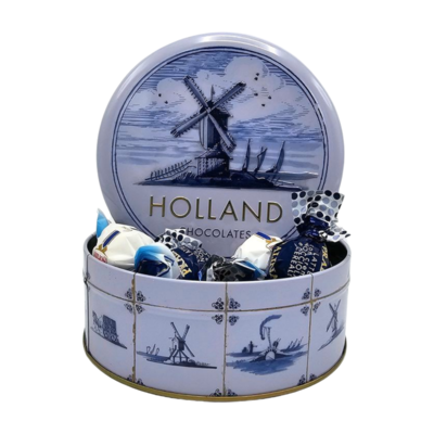 Typisch Hollands Delft blue-Holland tin (chocolate) - Renewed tin