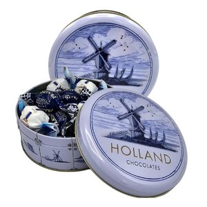 Typisch Hollands Delft blue-Holland tin (chocolate) - Renewed tin