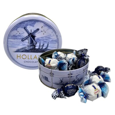 Typisch Hollands Delft blue-Holland tin (chocolate) - Renewed tin