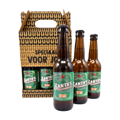 Typisch Hollands Bierbox -kerstbier - 3 flesjes (pilsmannetje)