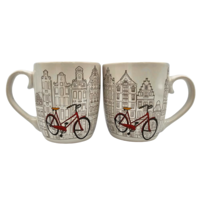 Typisch Hollands Gift box Mugs - Bicycles 2 pieces (suitable for senseo)