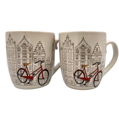 Typisch Hollands Geschenkbox Tassen - Fahrräder 2 Stück (geeignet für Senseo)