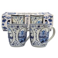 TTD Gifts Geschenkbox-Tassen – Delfter Blau, 2 Stück (geeignet für Senseo)