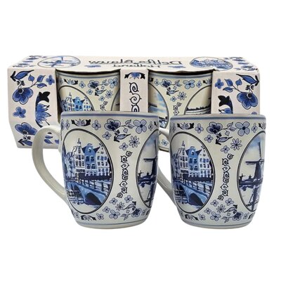 Typisch Hollands Gift box Mugs - Delft blue 2 pieces (suitable for senseo)