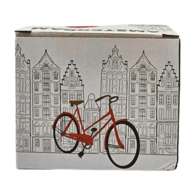 TTD Gifts Large coffee-tea mug in gift box - Wit-Fietsen Amsterdam