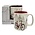 TTD Gifts Large coffee-tea mug in gift box - Wit-Fietsen Amsterdam